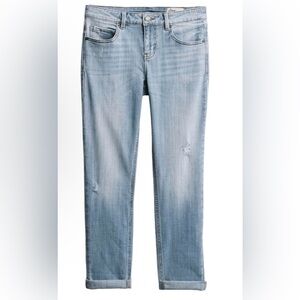 Cosmic Blue Love Boyfriend Distressed Jean